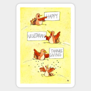 Happy Vegetarian Thanks Giving Sticker